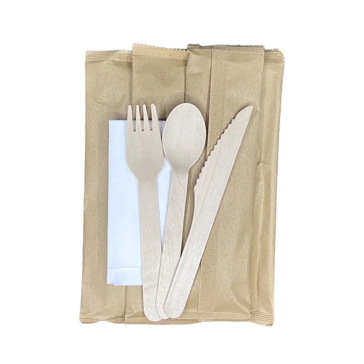disposable wood cutlery set